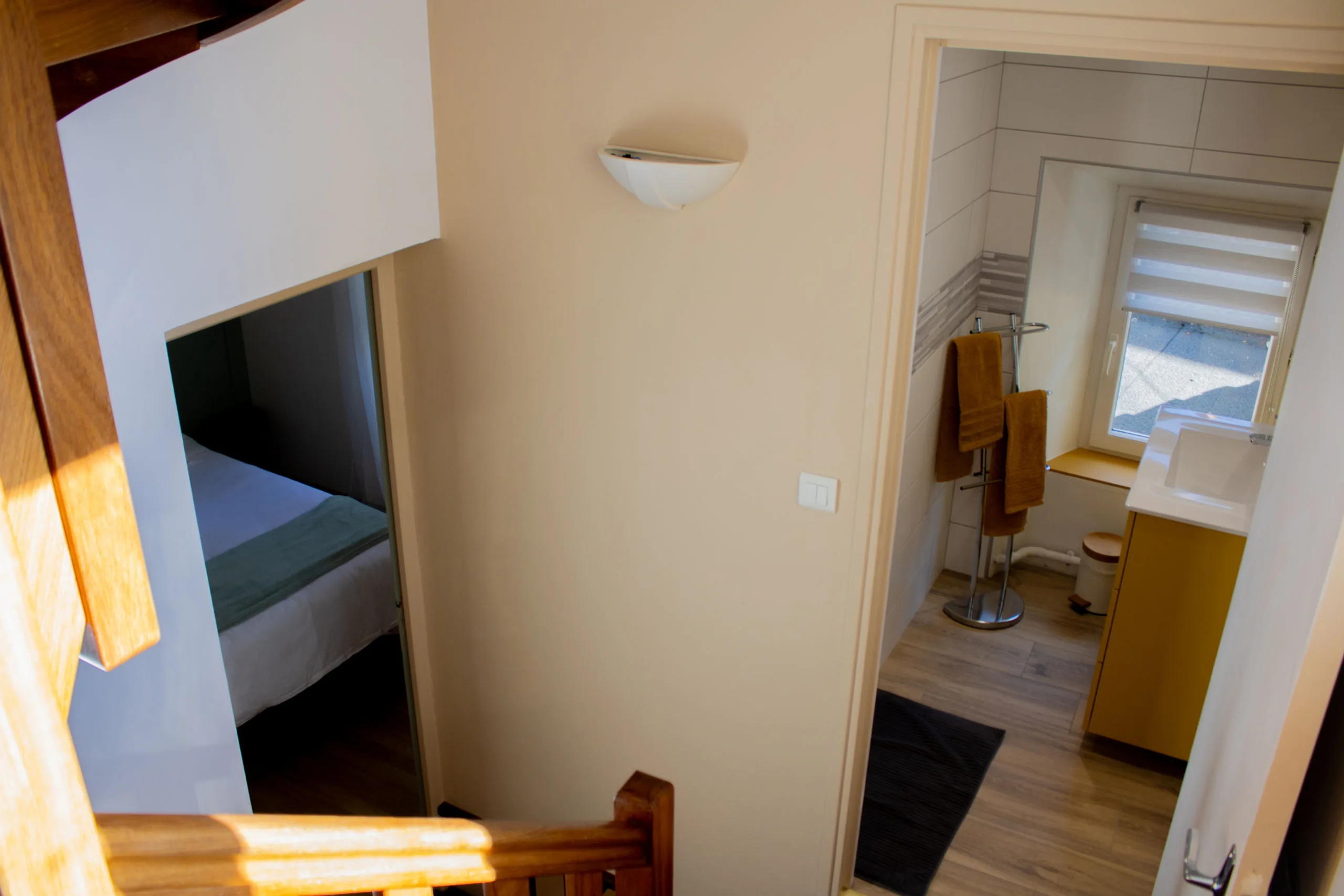 Intérieur chaleureux du gîte Maison Côté Halle à Saint-Flour